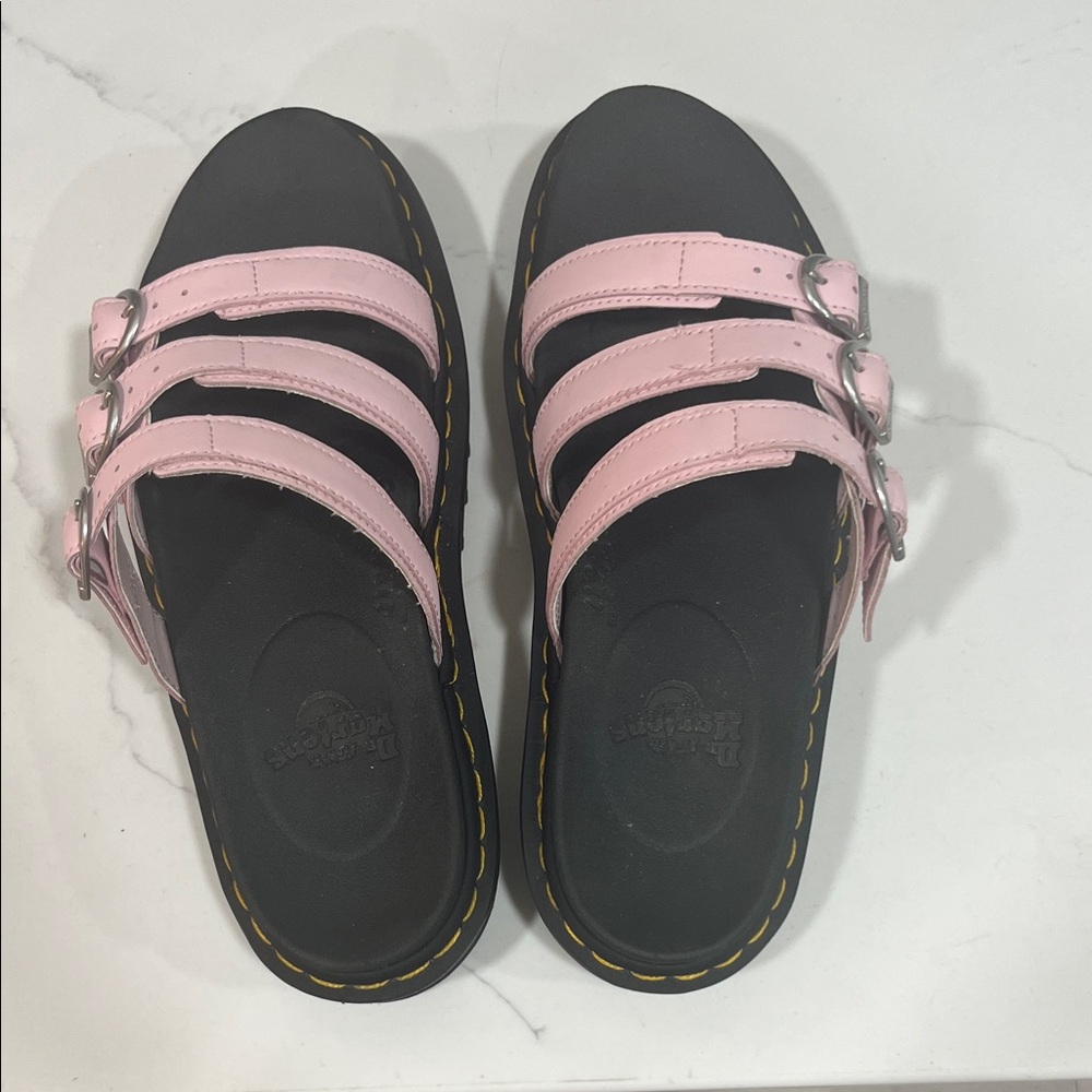 NWOT Dr. Martens Women's Sandals Blaire Slide in Pink and Black